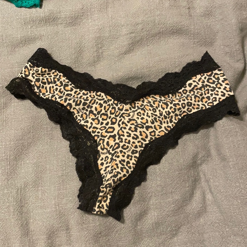 Victoria’s Secret Pink Lace Trim Cotton Hipster Sm